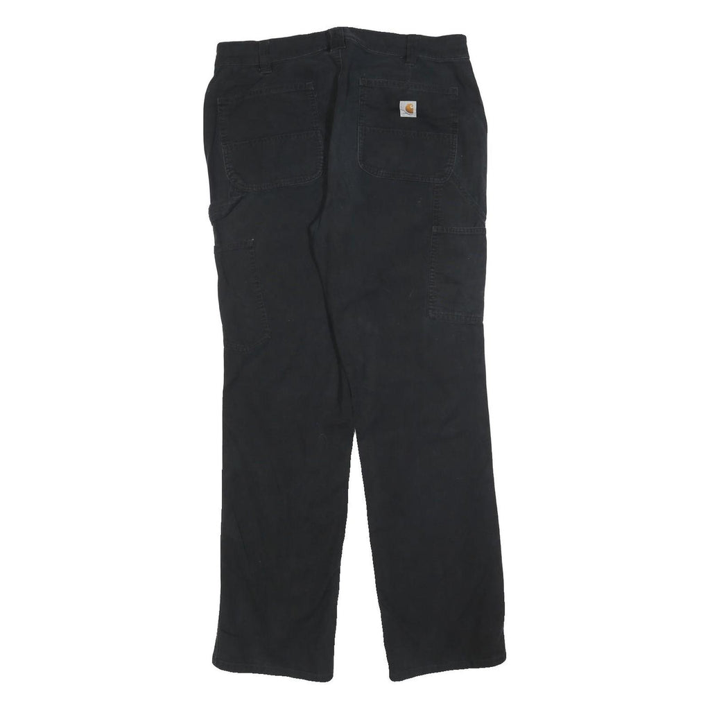 CARHARTT Womens Cotton Blend Black Regular Straight Trousers W32 L30 Workwear