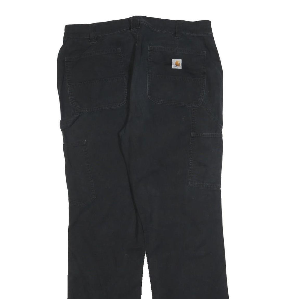 CARHARTT Womens Cotton Blend Black Regular Straight Trousers W32 L30 Workwear