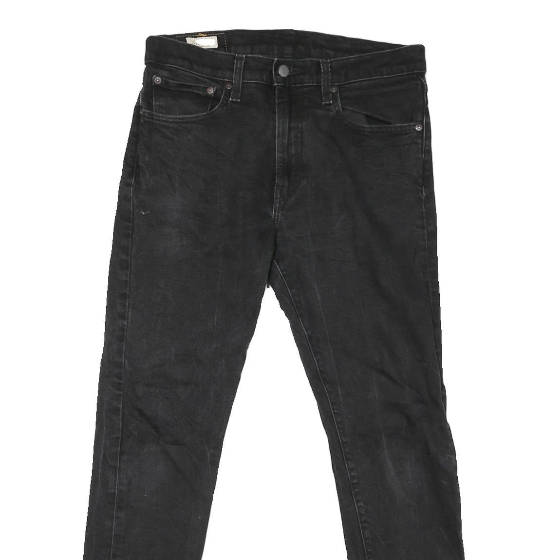 LEVI'S 512 BIG E Mens Jeans Black Classic Skinny Denim W32 L29 Vintage Zip