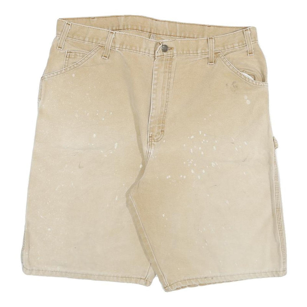DICKIES Mens Shorts Beige Cotton Blend Casual 2XL W36 Workwear Pockets
