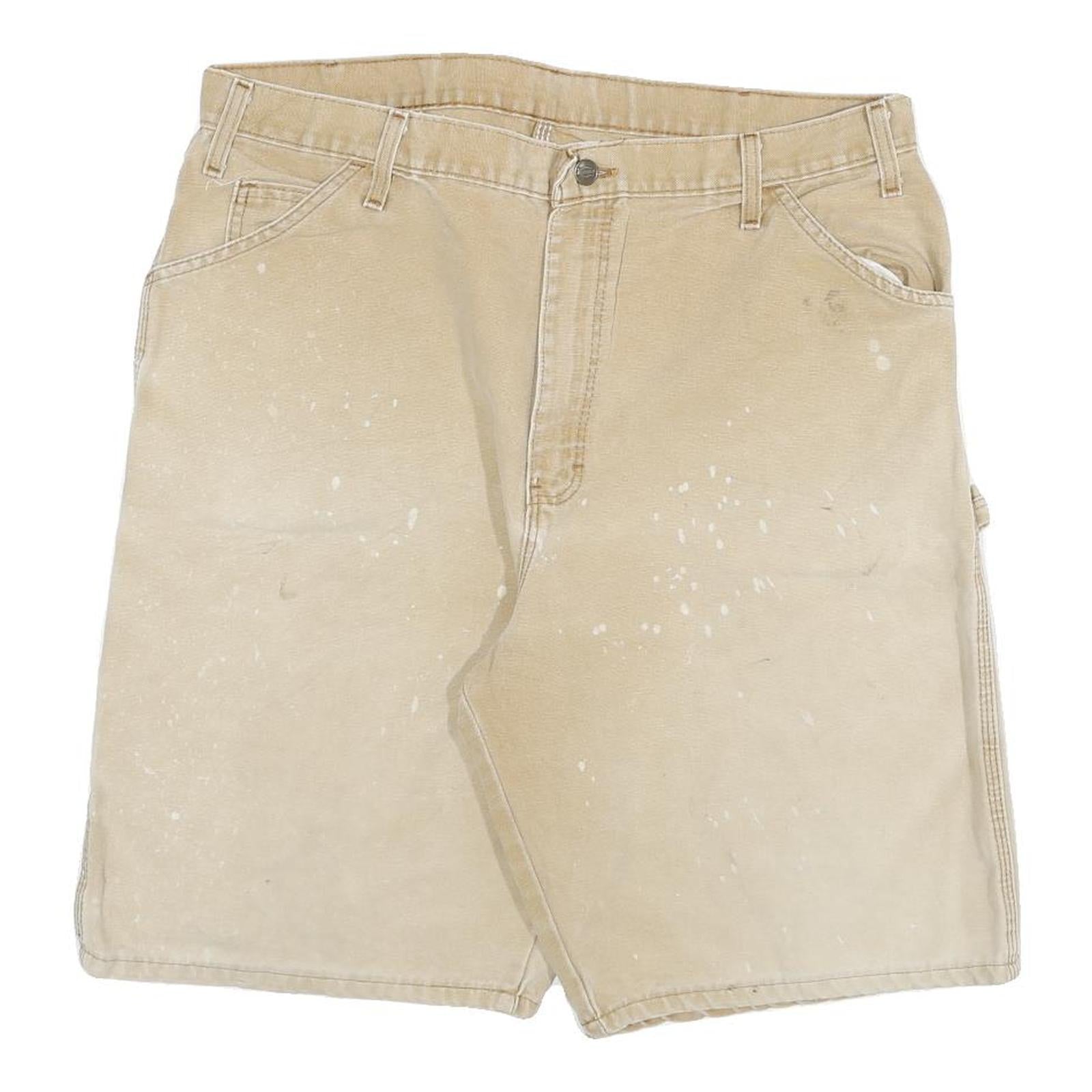DICKIES Mens Shorts Beige Cotton Blend Casual 2XL W36 Workwear Pockets