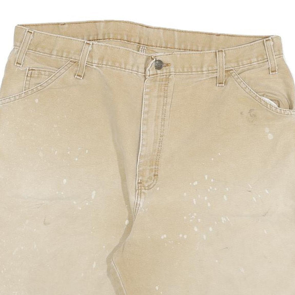 DICKIES Mens Shorts Beige Cotton Blend Casual 2XL W36 Workwear Pockets