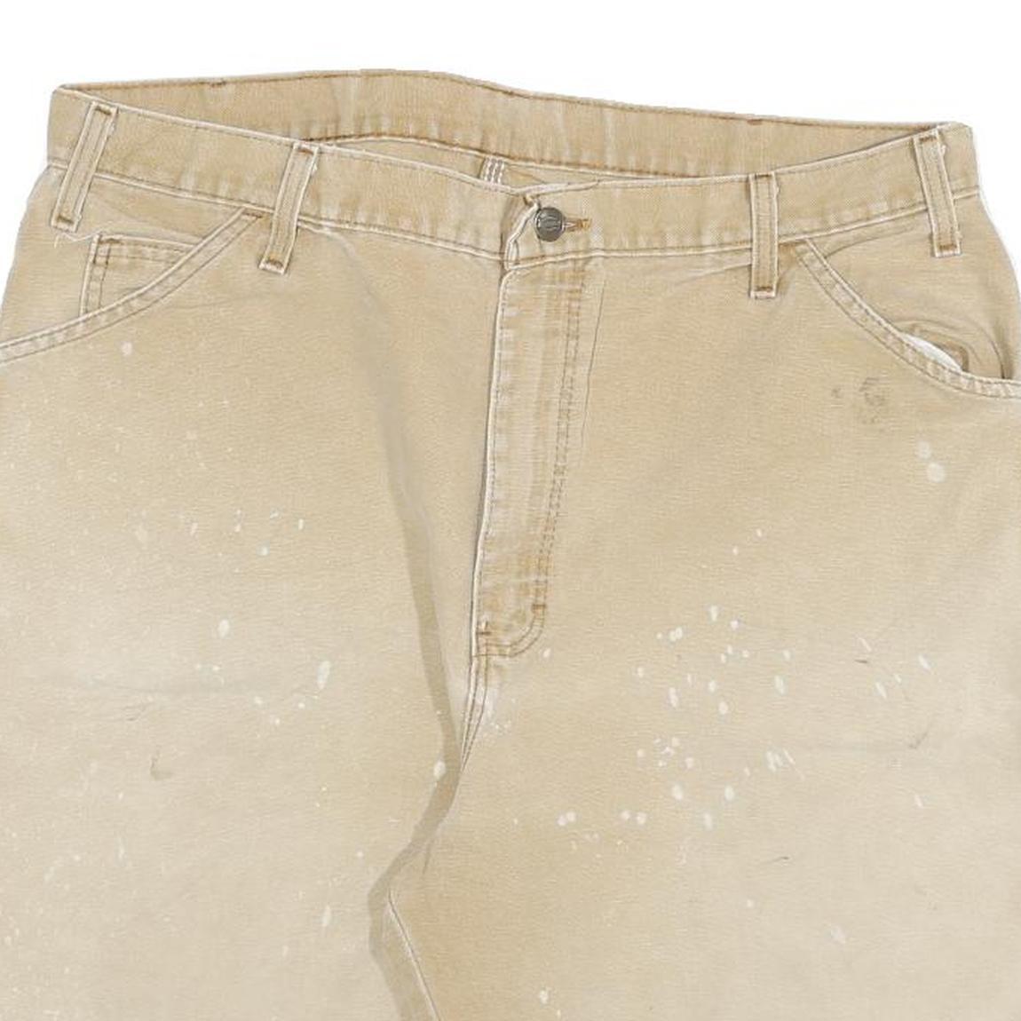 DICKIES Mens Shorts Beige Cotton Blend Casual 2XL W36 Workwear Pockets
