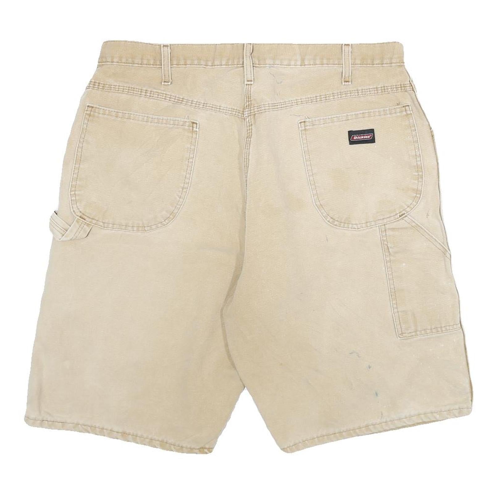 DICKIES Mens Shorts Beige Cotton Blend Casual 2XL W36 Workwear Pockets