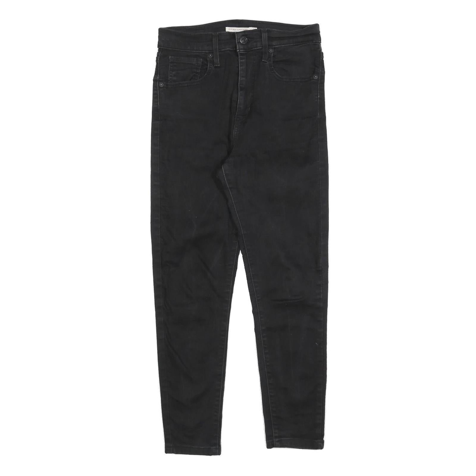 LEVI'S Womens Slim Black Denim Slim Jeans W28 L25 Stretch Cotton Blend
