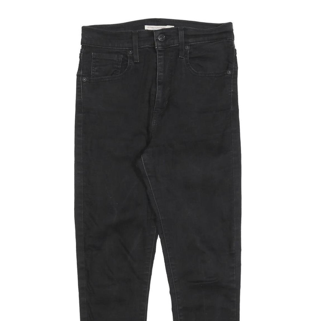 LEVI'S Womens Slim Black Denim Slim Jeans W28 L25 Stretch Cotton Blend