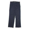 DICKIES Mens Cotton Blend Navy Regular Fit Straight Leg Trousers W28 L30