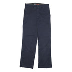 DICKIES Mens Cotton Blend Navy Regular Fit Straight Leg Trousers W28 L30