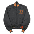 JOSTEN'S Mens Black & Orange Panthers Softball Varsity Jacket M Nylon Button
