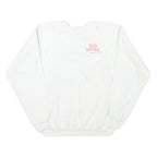 HANES Mens White Cotton Blend Sweatshirt XL Lucas & Mercier Company Printed Crew