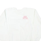 HANES Mens White Cotton Blend Sweatshirt XL Lucas & Mercier Company Printed Crew