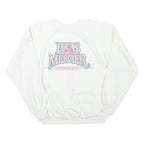 HANES Mens White Cotton Blend Sweatshirt XL Lucas & Mercier Company Printed Crew