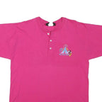 DISNEY Mens Pink Walt Disney World Graphic T-Shirt L Short Sleeve Crew Neck