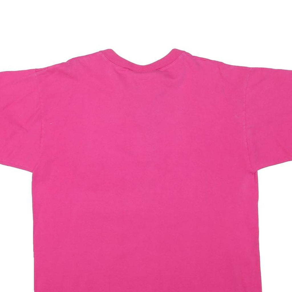 DISNEY Mens Pink Walt Disney World Graphic T-Shirt L Short Sleeve Crew Neck