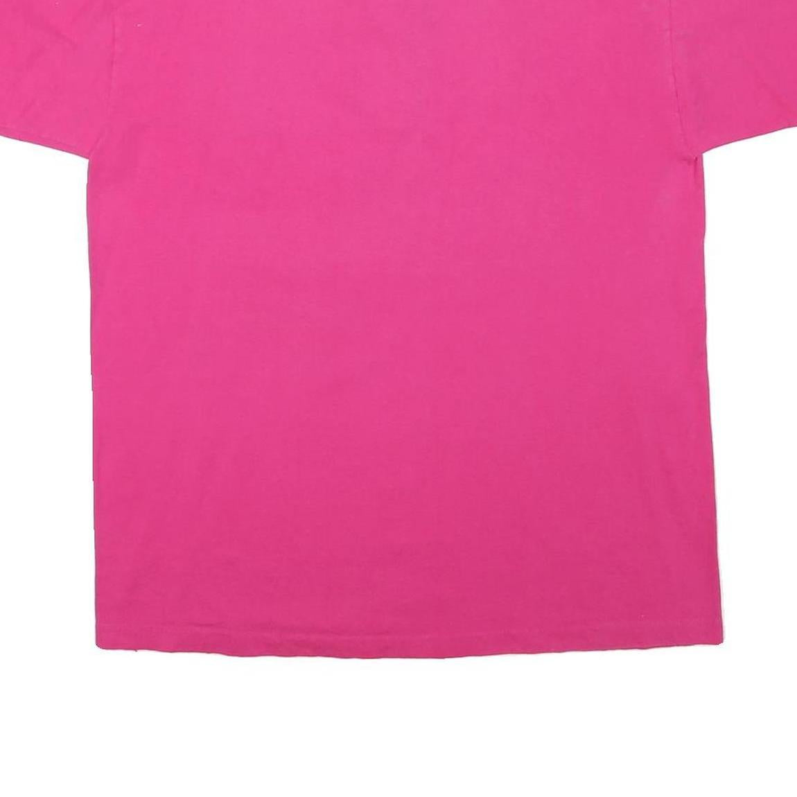 DISNEY Mens Pink Walt Disney World Graphic T-Shirt L Short Sleeve Crew Neck