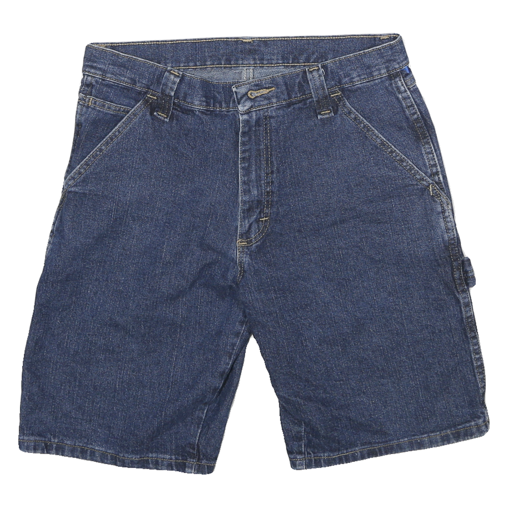 WRANGLER Mens Denim Blue Casual Shorts M W28 Workwear Utility Cotton Blend