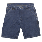 WRANGLER Mens Denim Blue Casual Shorts M W28 Workwear Utility Cotton Blend