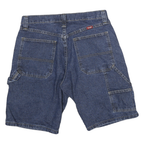WRANGLER Mens Denim Blue Casual Shorts M W28 Workwear Utility Cotton Blend
