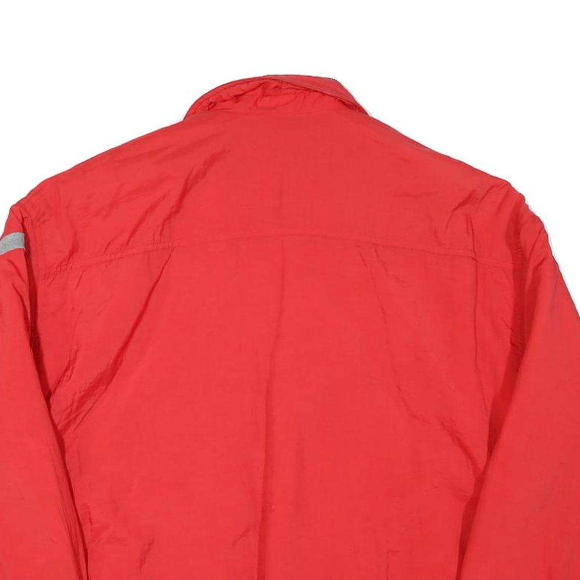 ADIDAS Mens Red Jacket M Polyester Blend Plain Zip Casual Sportswear