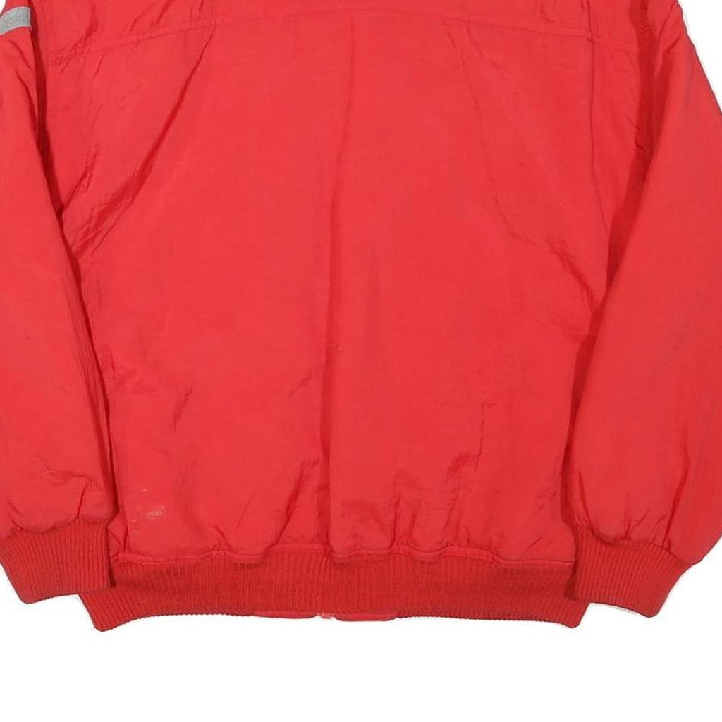 ADIDAS Mens Red Jacket M Polyester Blend Plain Zip Casual Sportswear