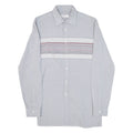 Mens Shirt Blue Striped Long Sleeve S
