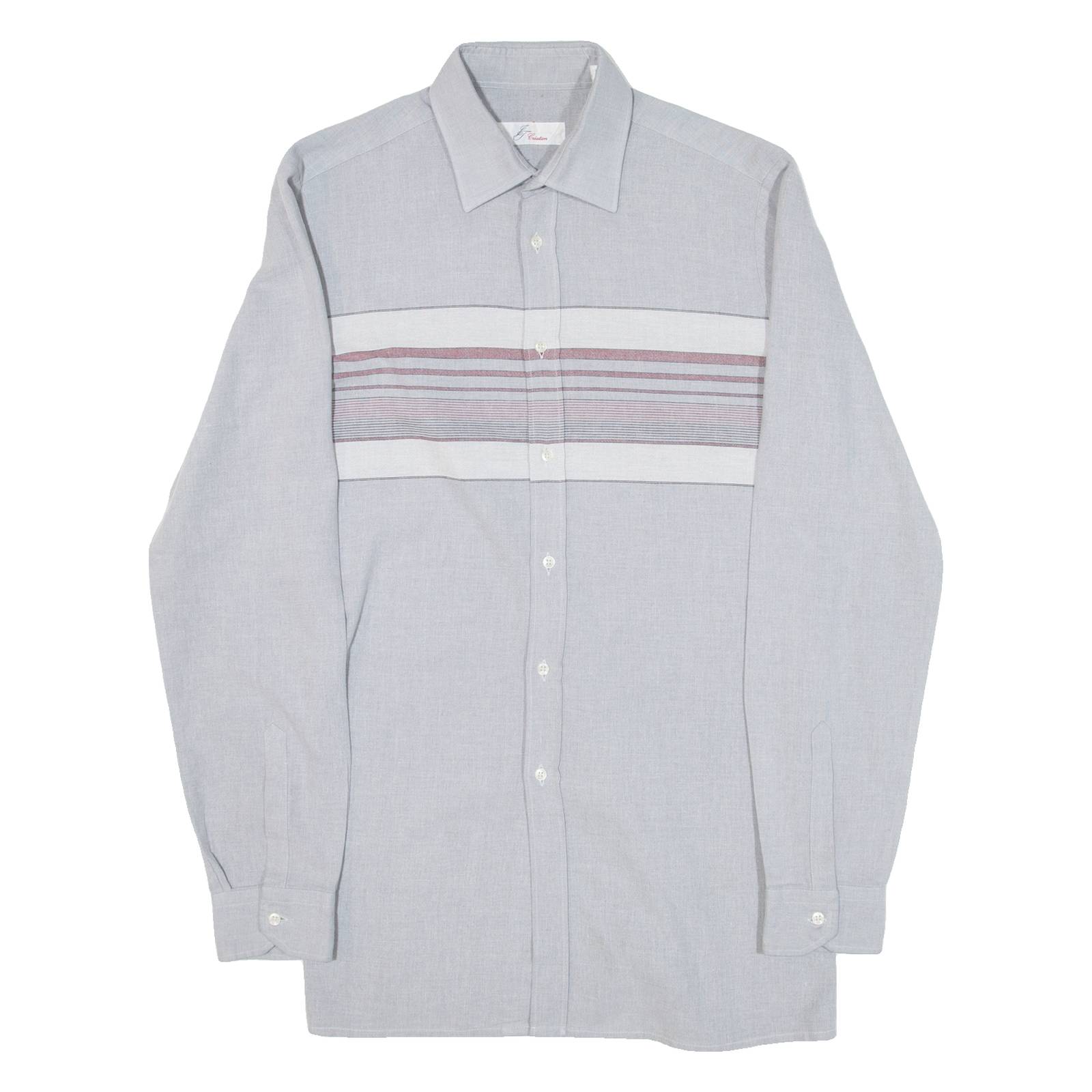 Mens Shirt Blue Striped Long Sleeve S