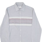 Mens Shirt Blue Striped Long Sleeve S