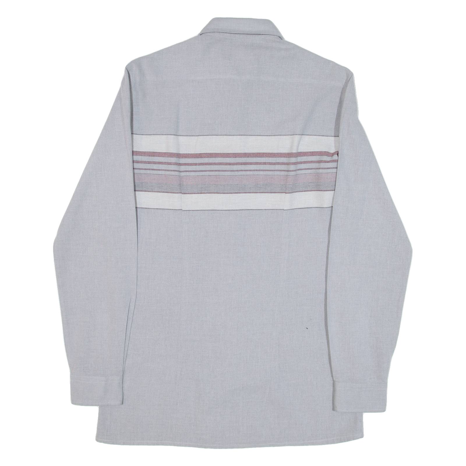 Mens Shirt Blue Striped Long Sleeve S