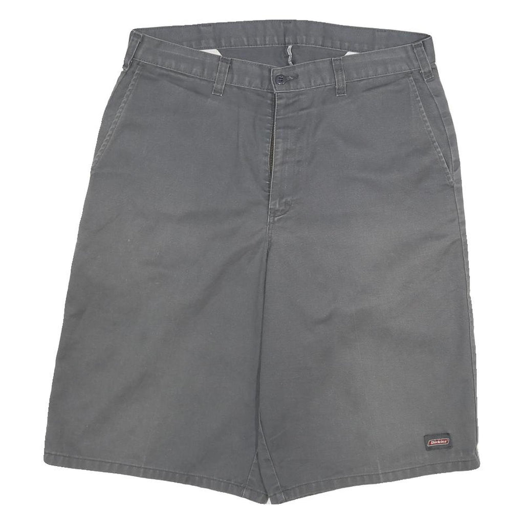 DICKIES Mens Shorts Grey Casual Plain XL W32 Cotton Blend Durable Workwear