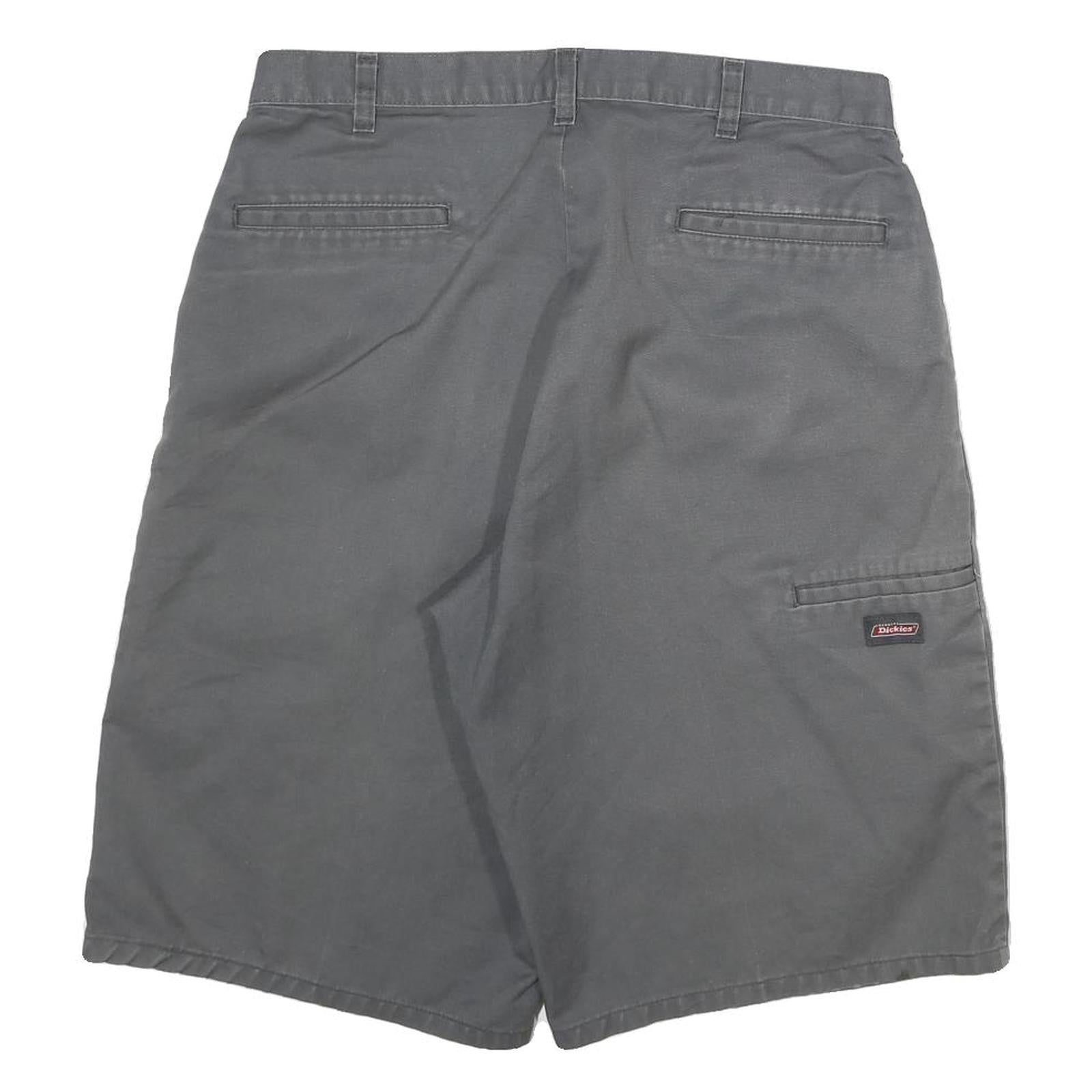DICKIES Mens Shorts Grey Casual Plain XL W32 Cotton Blend Durable Workwear