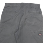 DICKIES Mens Shorts Grey Casual Plain XL W32 Cotton Blend Durable Workwear