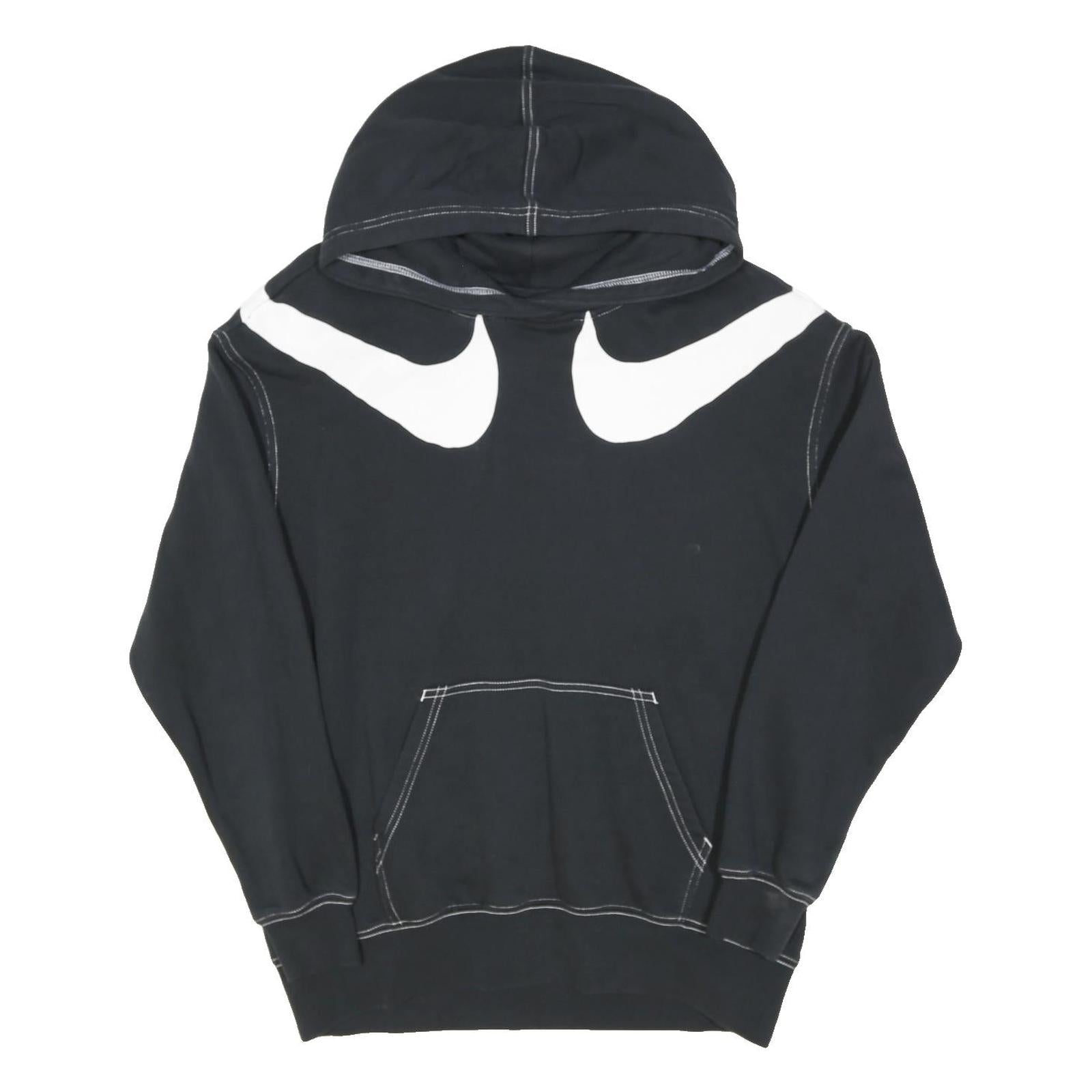 NIKE Womens Black Hoodie XS Cotton Blend Casual Sweatshirt Pullover