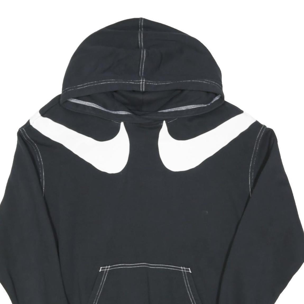 NIKE Womens Black Hoodie XS Cotton Blend Casual Sweatshirt Pullover