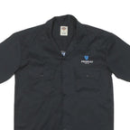 DICKIES Mens Black Shirt S Cotton Blend Workwear Buttoned Short Sleeve