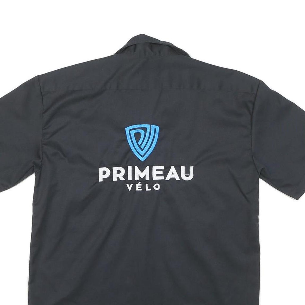 DICKIES Mens Black Shirt S Cotton Blend Workwear Buttoned Short Sleeve