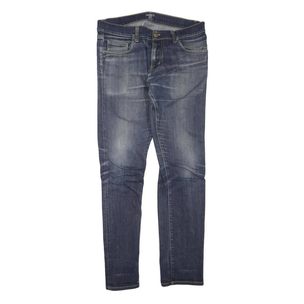 CARHARTT Mens Regular Fit Blue Denim Jeans W31 L32 Classic Zip Pockets