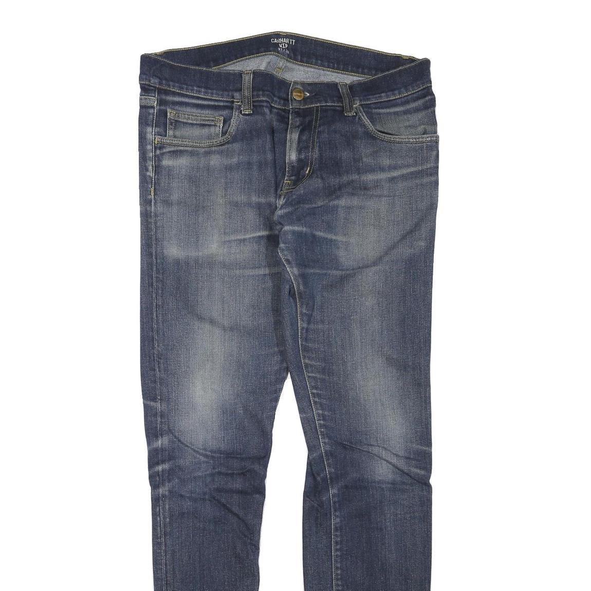 CARHARTT Mens Regular Fit Blue Denim Jeans W31 L32 Classic Zip Pockets