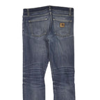 CARHARTT Mens Regular Fit Blue Denim Jeans W31 L32 Classic Zip Pockets