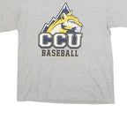 JANSPORT Mens Grey CCU Baseball Graphic T-Shirt L Short Sleeve Crew Neck