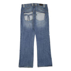 X-RAY JEANS Womens Blue Regular Fit Straight Denim Medium W36 L34 Cotton Blend