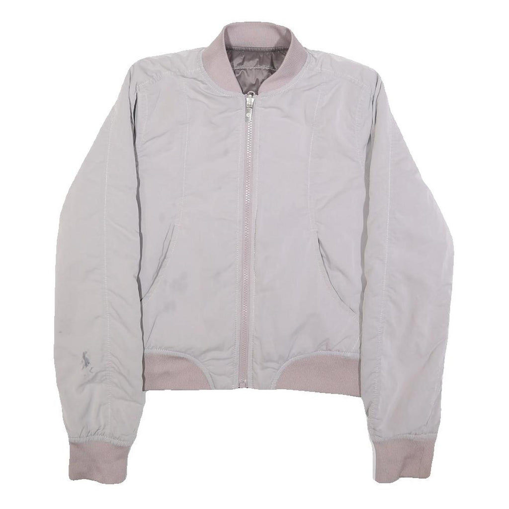 LULULEMON Womens Pink Nylon Bomber Jacket XS Reversible Zip Lightweight