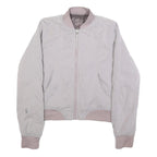 LULULEMON Womens Pink Nylon Bomber Jacket XS Reversible Zip Lightweight
