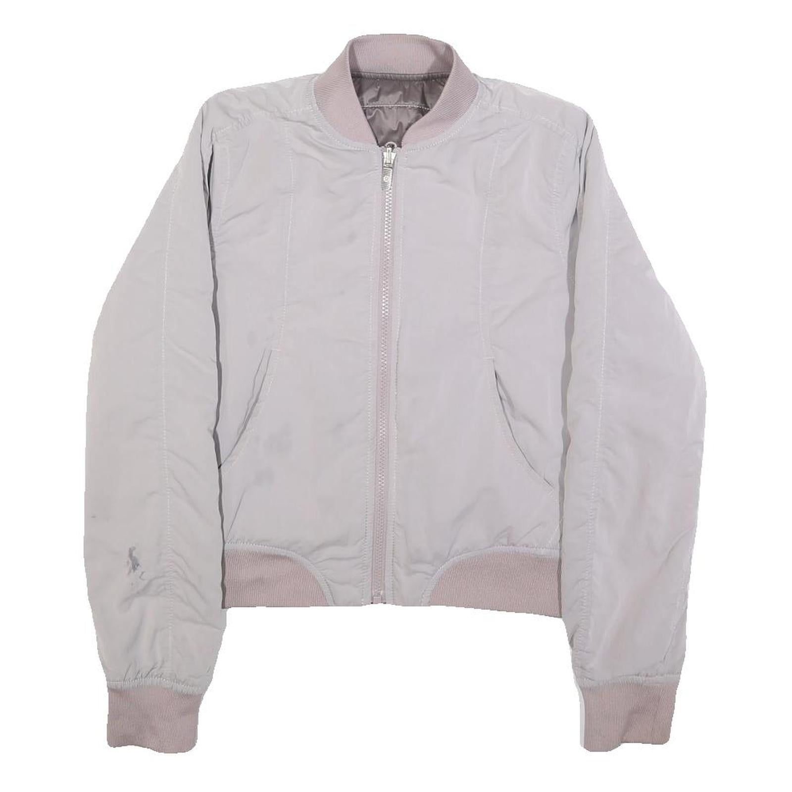 LULULEMON Womens Pink Nylon Bomber Jacket XS Reversible Zip Lightweight