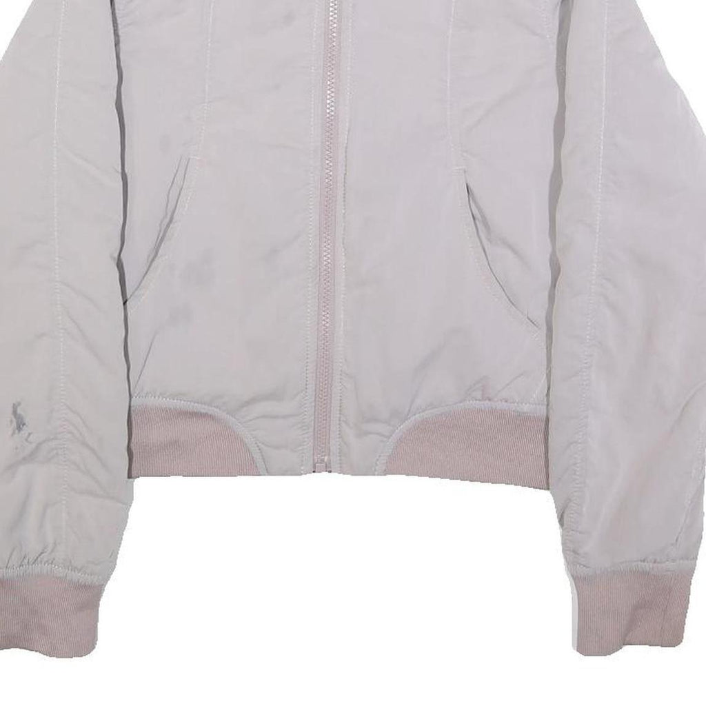 LULULEMON Womens Pink Nylon Bomber Jacket XS Reversible Zip Lightweight