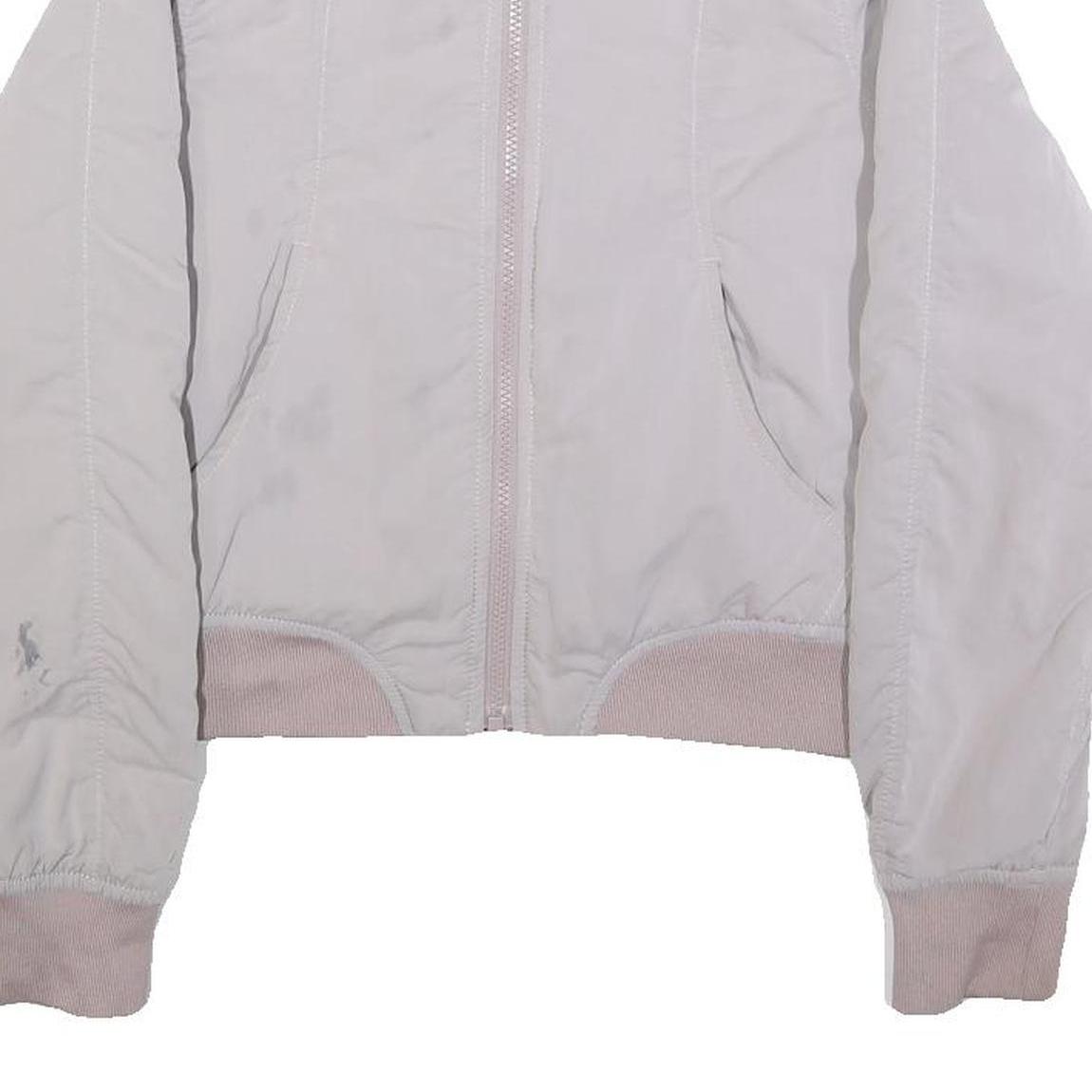 LULULEMON Womens Pink Nylon Bomber Jacket XS Reversible Zip Lightweight