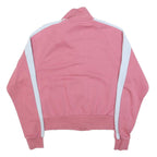 PUMA Womens Pink & White Zip Jacket M Cotton Blend Track Casual Sportswear