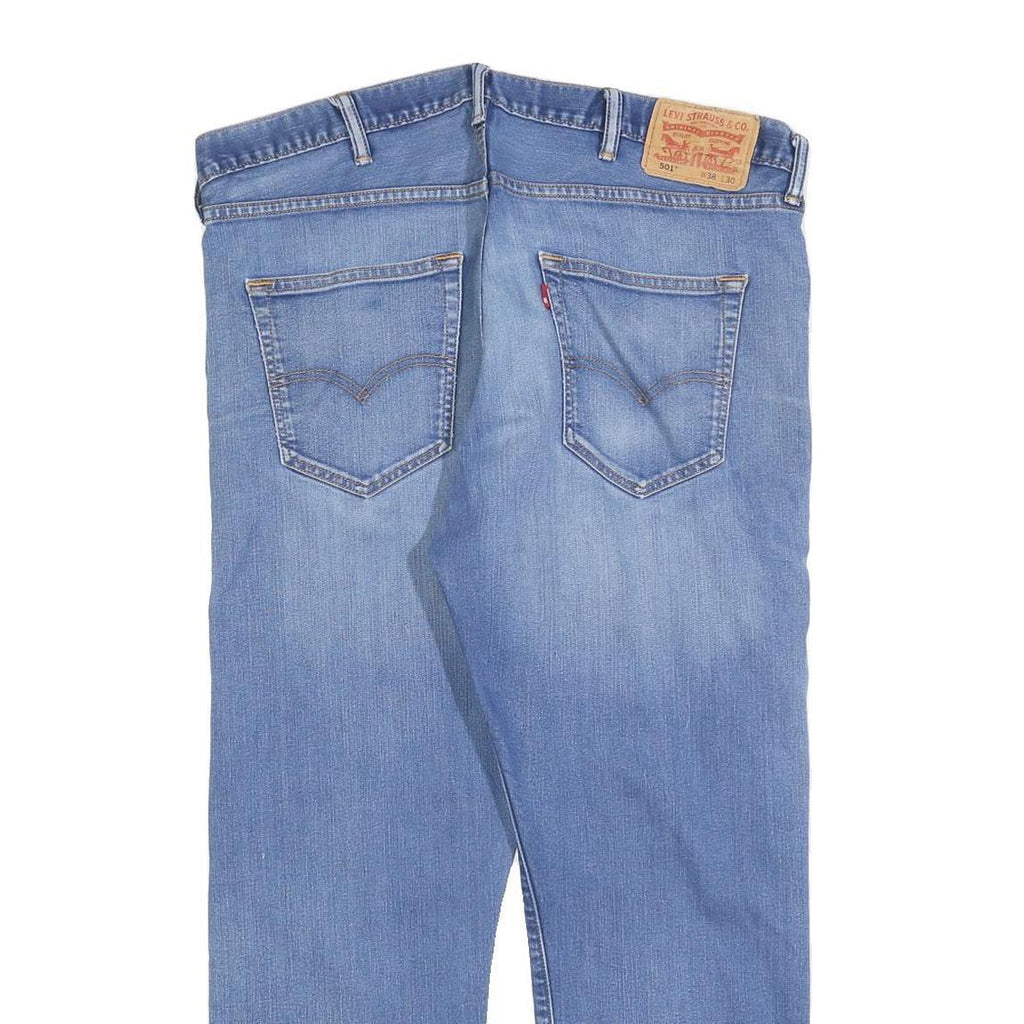 LEVI'S 501 Mens Jeans Blue Regular Straight Denim Medium W38 L25 Button Fly
