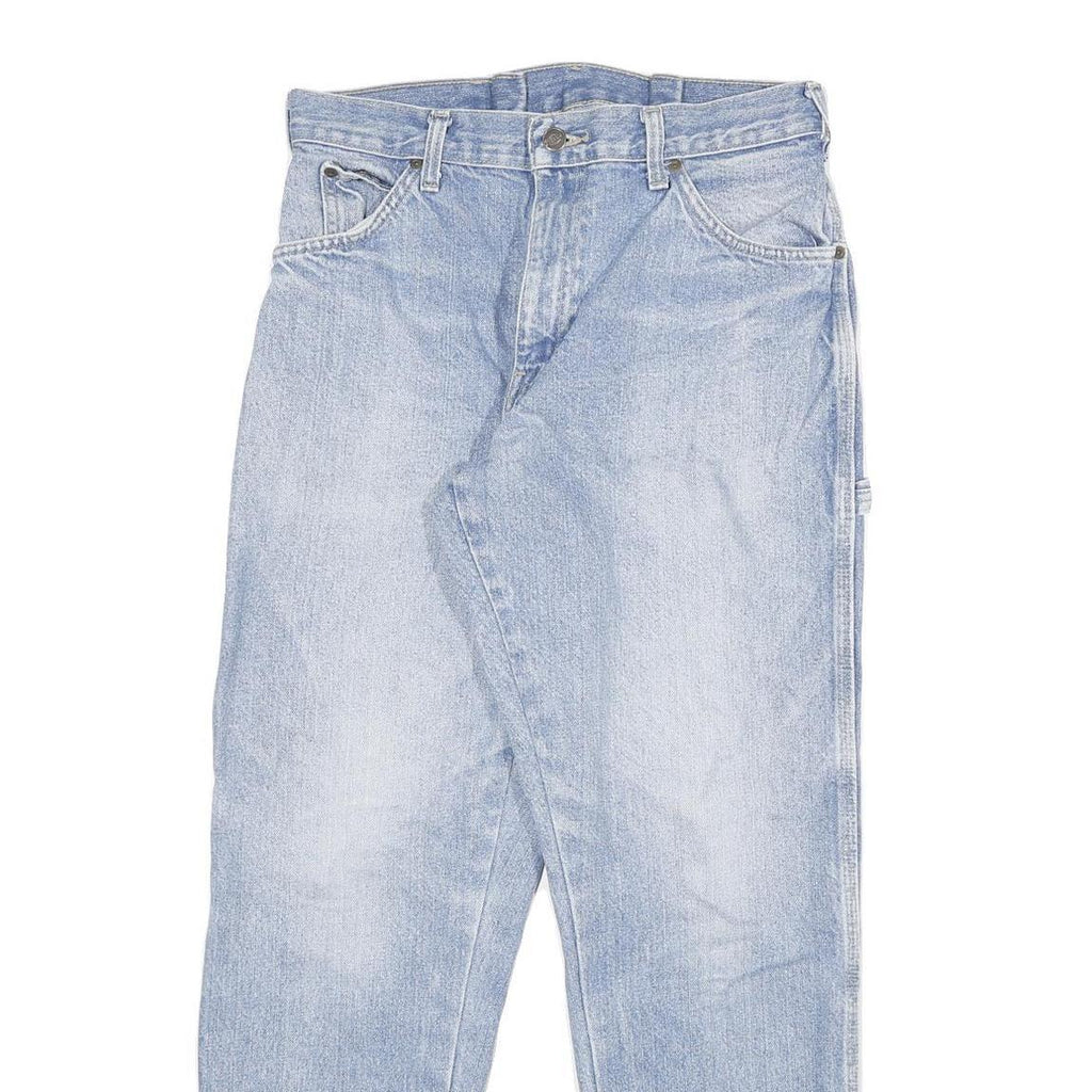 DICKIES Mens Jeans Blue Relaxed Straight Denim Light W29 L28 Casual Workwear