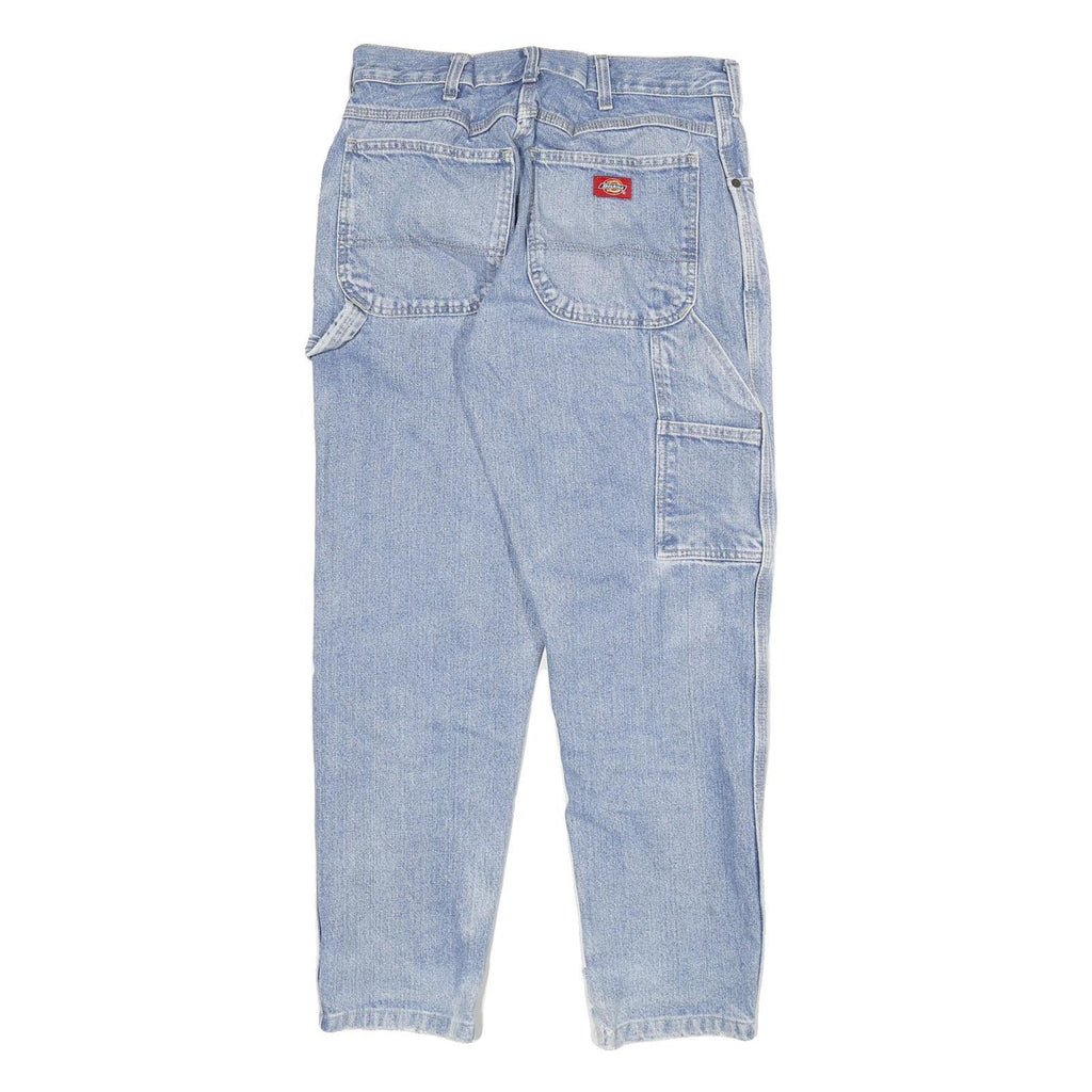 DICKIES Mens Jeans Blue Relaxed Straight Denim Light W29 L28 Casual Workwear