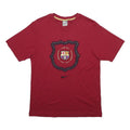 NIKE Mens Red FC Barcelona Graphic T-Shirt M Short Sleeve Crew Neck Football